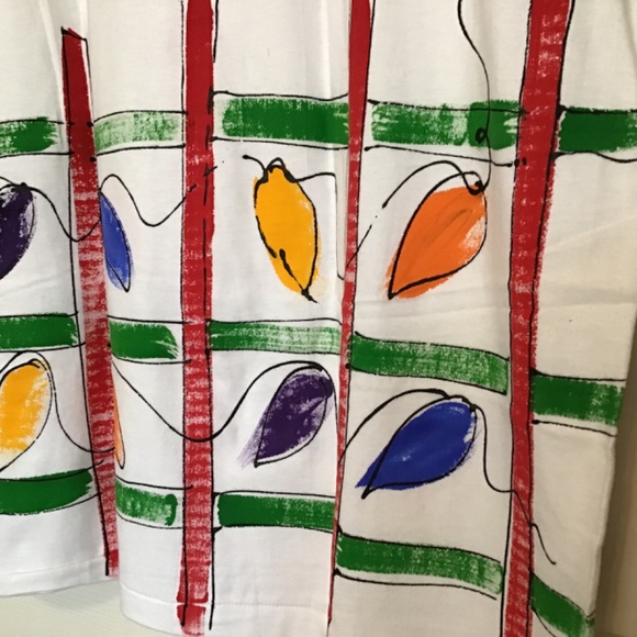 NWT vintage 1995 Hand painted Christmas T-shirt - Picture 8 of 12